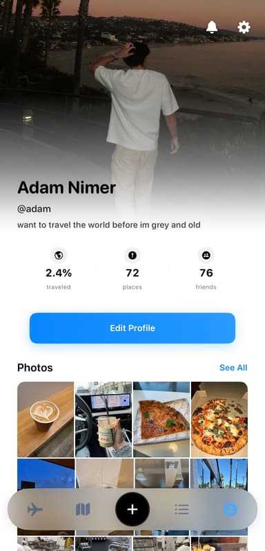 User profile view